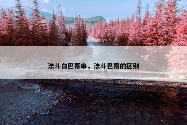 法斗白巴哥串，法斗巴哥的区别