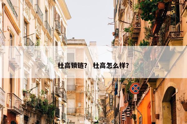 杜高锁链？ 杜高怎么样？