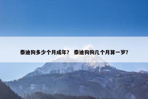 泰迪狗多少个月成年？ 泰迪狗狗几个月算一岁？