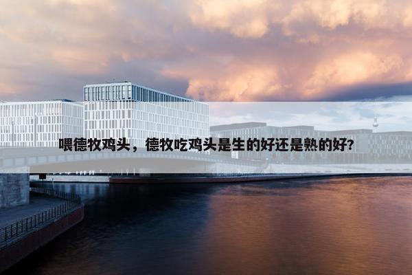 喂德牧鸡头，德牧吃鸡头是生的好还是熟的好?