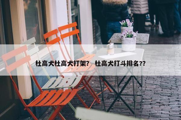杜高犬杜高犬打架？ 杜高犬打斗排名?？