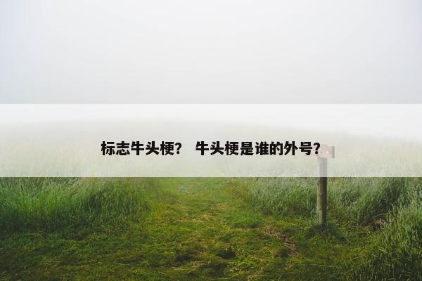标志牛头梗？ 牛头梗是谁的外号？