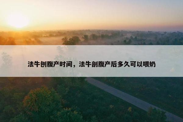 法牛刨腹产时间，法牛剖腹产后多久可以喂奶