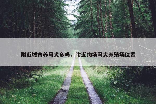 附近城市养马犬多吗，附近狗场马犬养殖场位置