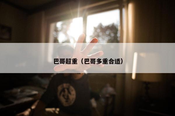 巴哥超重（巴哥多重合适）