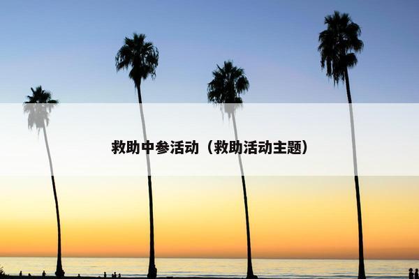 救助中参活动（救助活动主题）