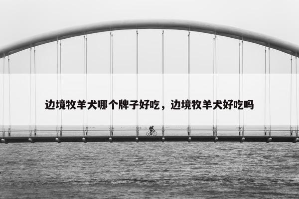 边境牧羊犬哪个牌子好吃，边境牧羊犬好吃吗