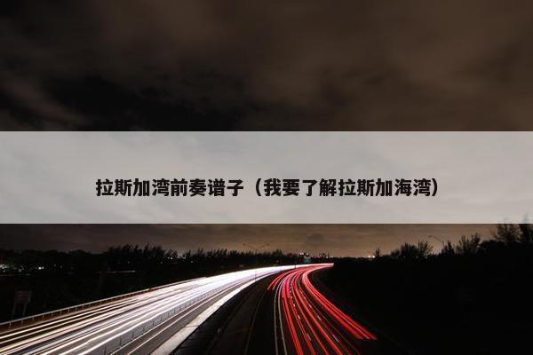 拉斯加湾前奏谱子（我要了解拉斯加海湾）