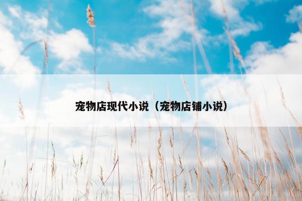 宠物店现代小说（宠物店铺小说）