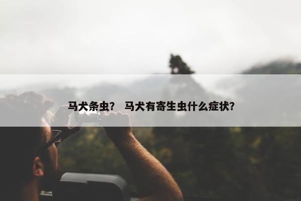 马犬条虫？ 马犬有寄生虫什么症状？