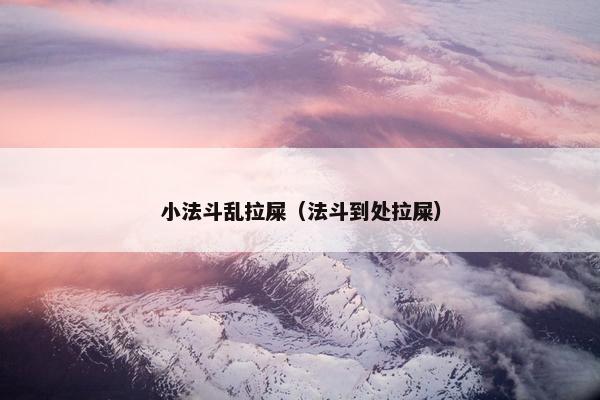 小法斗乱拉屎（法斗到处拉屎）