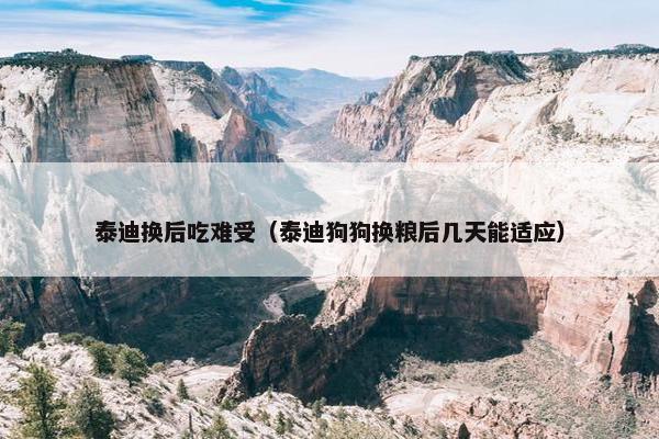 泰迪换后吃难受（泰迪狗狗换粮后几天能适应）