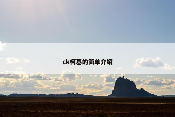 ck柯基的简单介绍