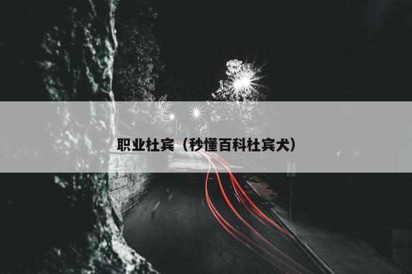 职业杜宾（秒懂百科杜宾犬）