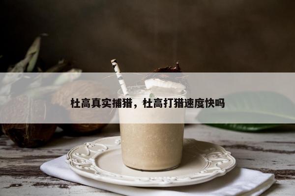 杜高真实捕猎，杜高打猎速度快吗