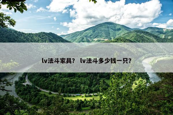 lv法斗家具？ lv法斗多少钱一只？
