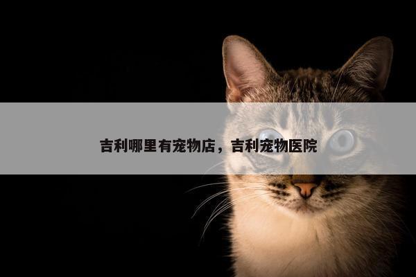 吉利哪里有宠物店，吉利宠物医院