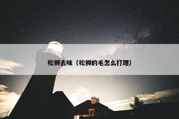 松狮去味（松狮的毛怎么打理）