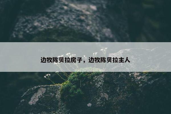 边牧陈贝拉房子，边牧陈贝拉主人
