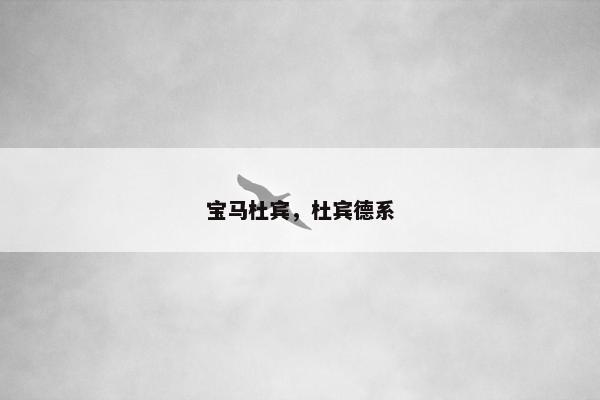 宝马杜宾，杜宾德系
