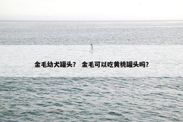 金毛幼犬罐头？ 金毛可以吃黄桃罐头吗？