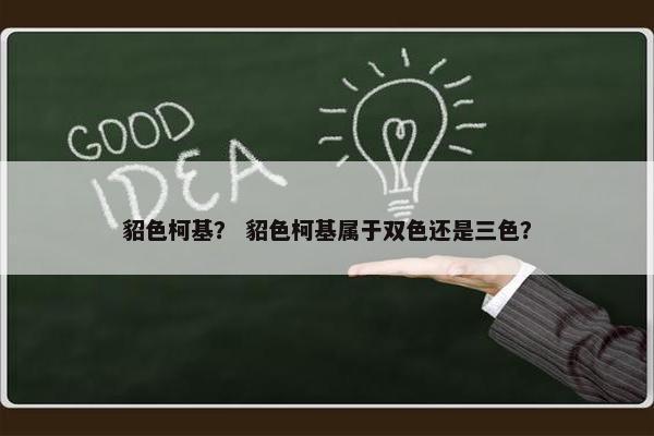 貂色柯基？ 貂色柯基属于双色还是三色？