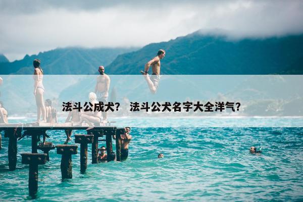法斗公成犬？ 法斗公犬名字大全洋气？