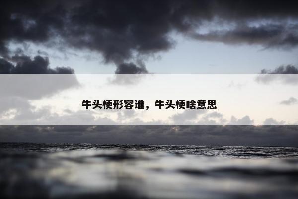 牛头梗形容谁，牛头梗啥意思