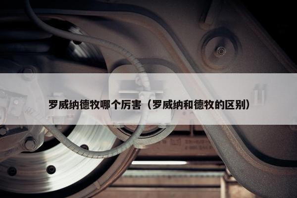 罗威纳德牧哪个厉害（罗威纳和德牧的区别）