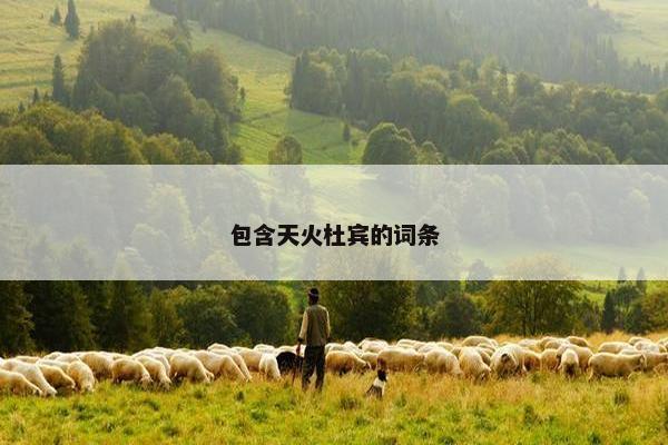 包含天火杜宾的词条
