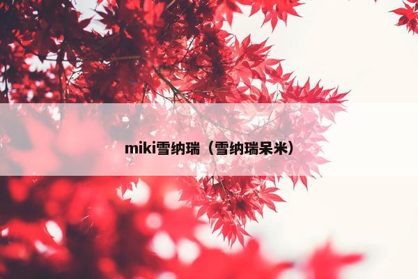 miki雪纳瑞（雪纳瑞呆米）