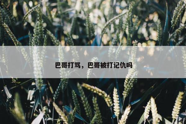 巴哥打骂，巴哥被打记仇吗