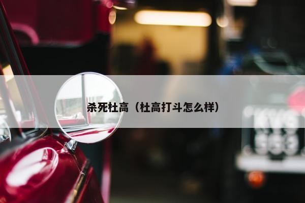 杀死杜高（杜高打斗怎么样）