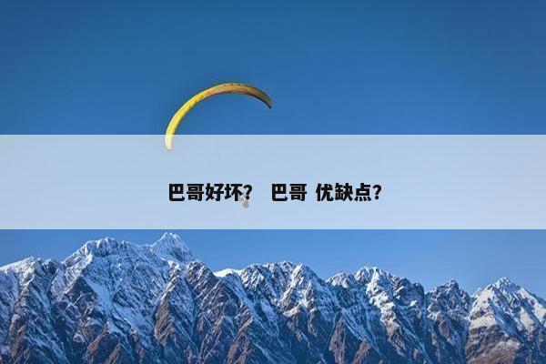 巴哥好坏？ 巴哥 优缺点？