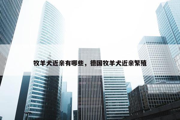 牧羊犬近亲有哪些，德国牧羊犬近亲繁殖
