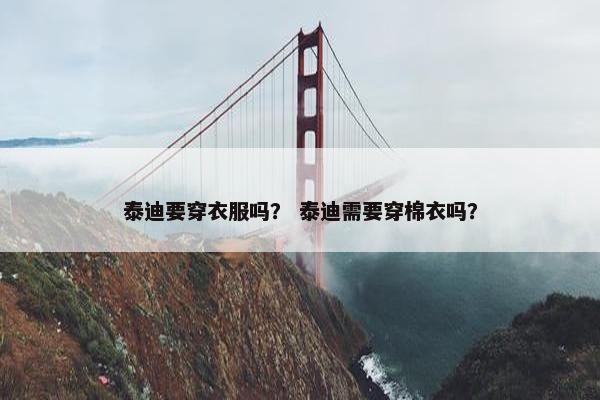 泰迪要穿衣服吗？ 泰迪需要穿棉衣吗？