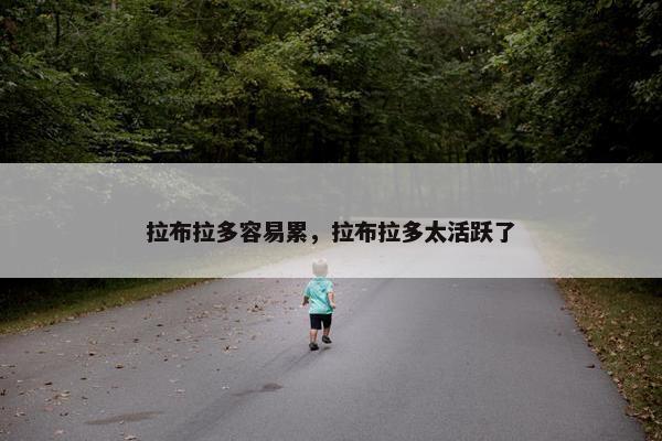 拉布拉多容易累，拉布拉多太活跃了