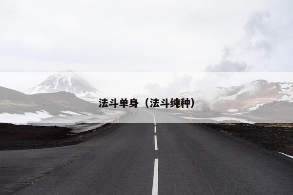 法斗单身（法斗纯种）