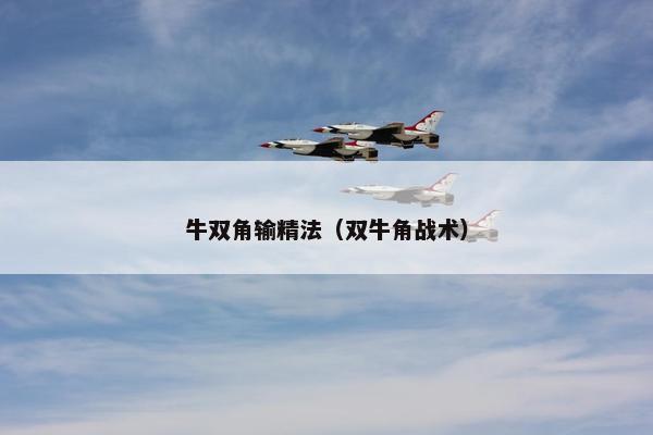 牛双角输精法（双牛角战术）