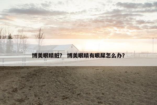 博美眼睛脏？ 博美眼睛有眼屎怎么办？