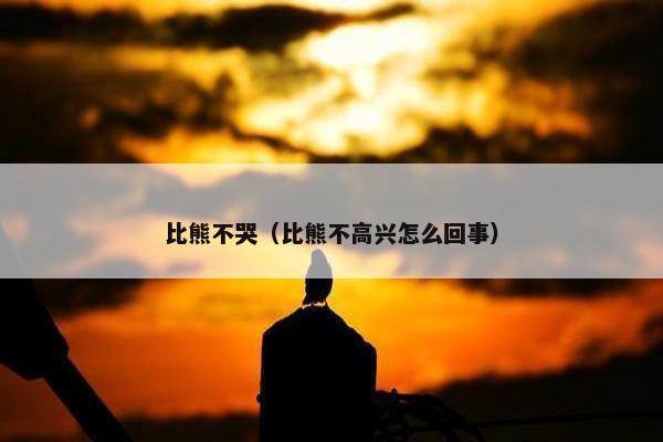 比熊不哭（比熊不高兴怎么回事）