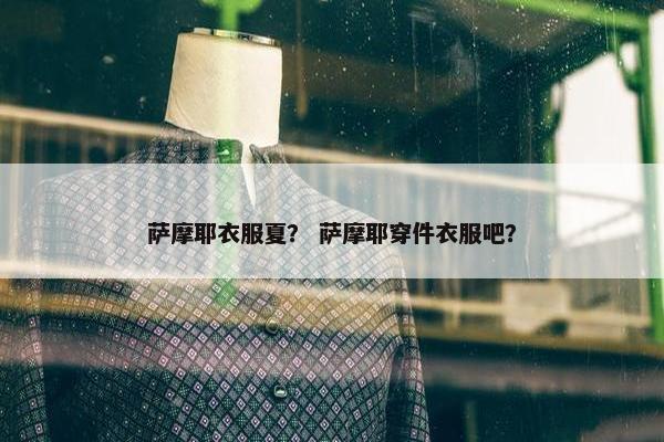 萨摩耶衣服夏？ 萨摩耶穿件衣服吧？