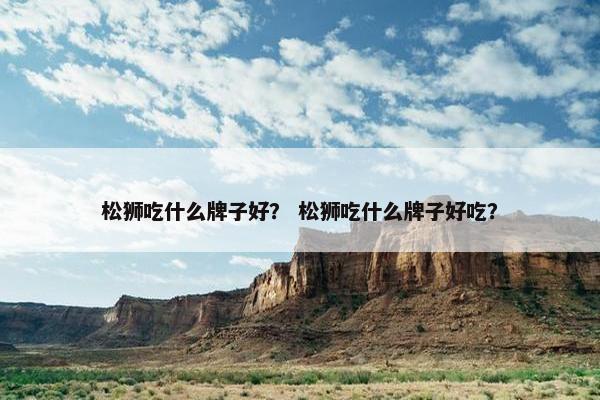 松狮吃什么牌子好？ 松狮吃什么牌子好吃？