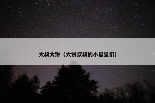 大叔大饼（大饼叔叔的小星星们）