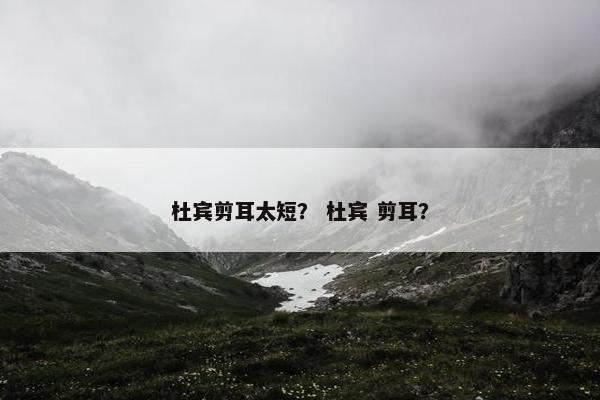 杜宾剪耳太短？ 杜宾 剪耳？