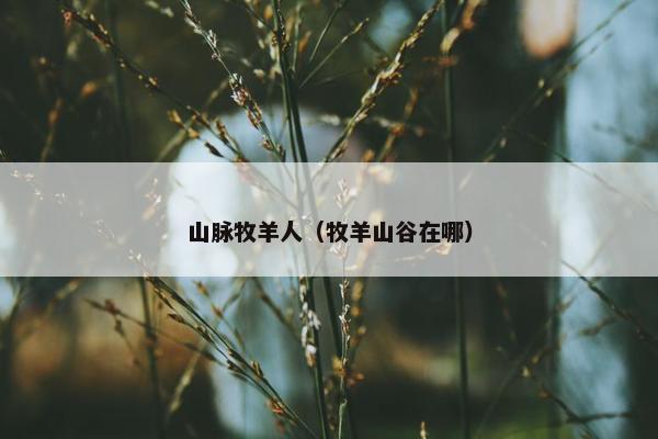 山脉牧羊人（牧羊山谷在哪）