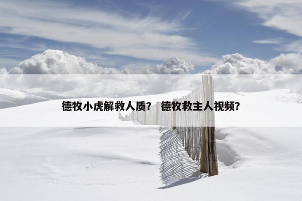 德牧小虎解救人质？ 德牧救主人视频？